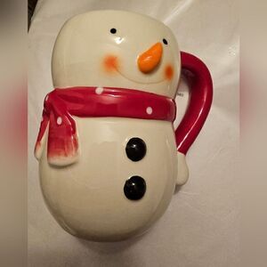 Snowman Christmas mug gently used